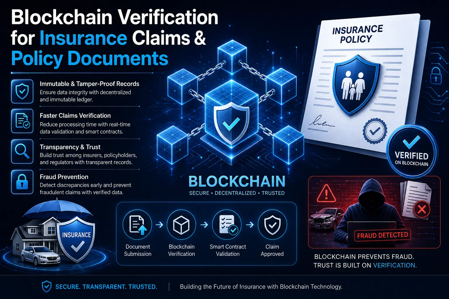 Blockchain Verification for Insurance Claims & Policy Documents Blockchain