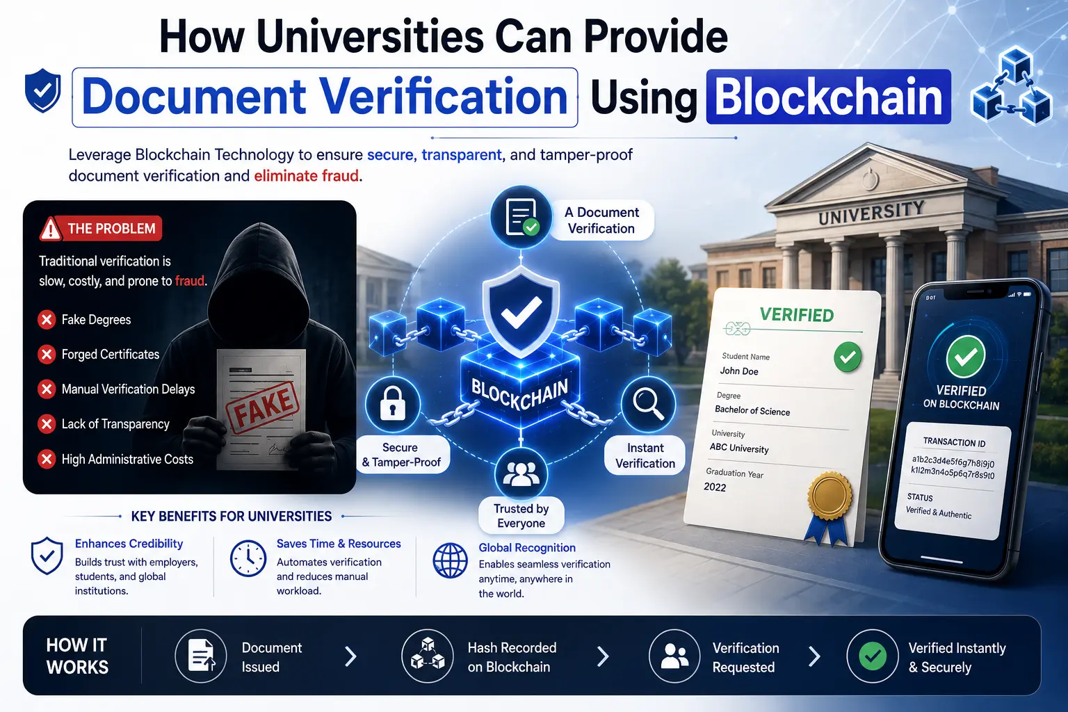 How Universities Can Provide Document Verification Using Blockchain