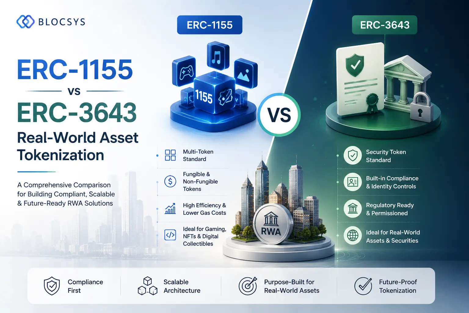 ERC-1155 vs ERC-3643 for Real-World Asset Tokenization