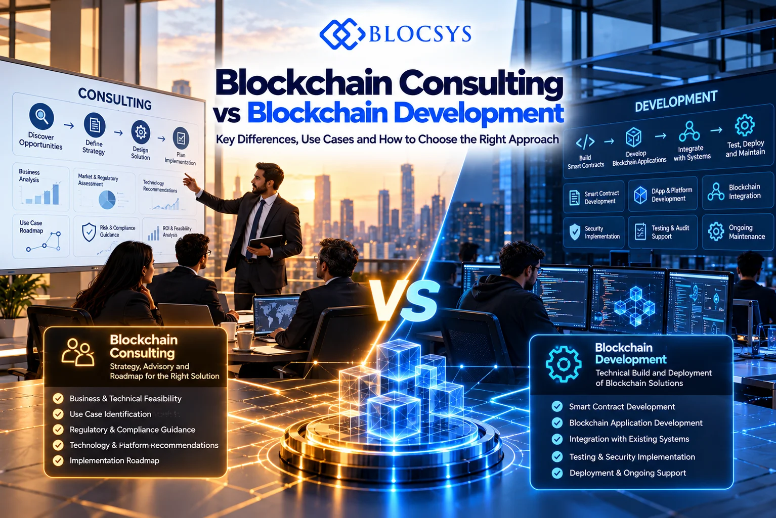 Blockchain Consulting vs Blockchain Development Which Service Does Your Business Need
