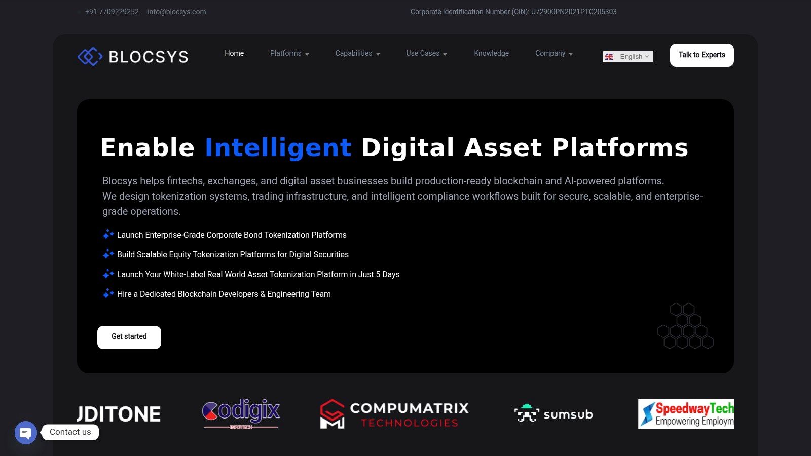 Screenshot from https://blocsys.com